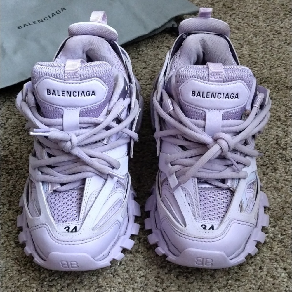 Purple Balenciaga sneakers